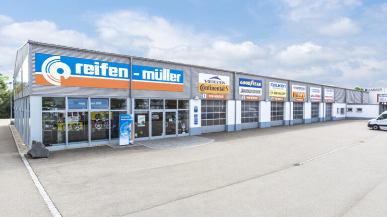 Reifen Müller Filiale Neu-Ulm, Außenansicht