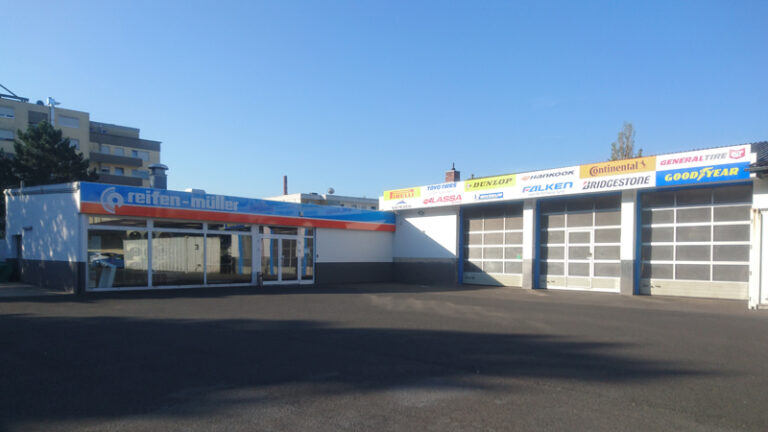 Reifen Müller Filiale Schweinfurt, Außenansicht