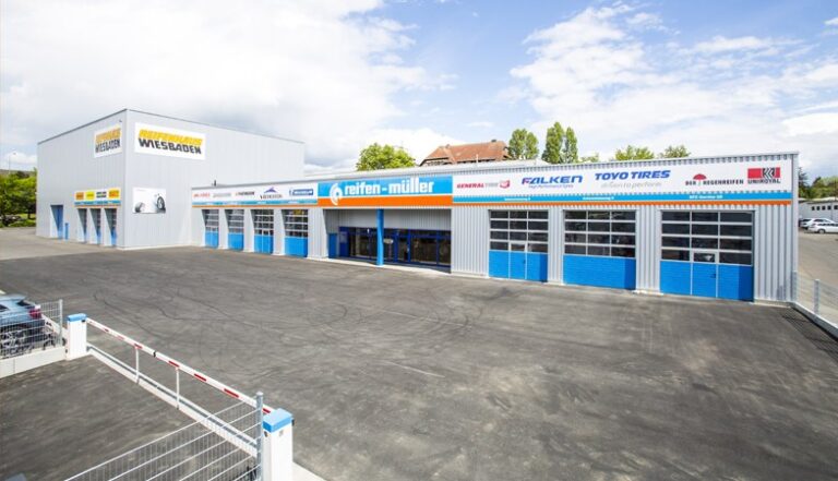 Reifen Müller Filiale Wiesbaden, Außenansicht